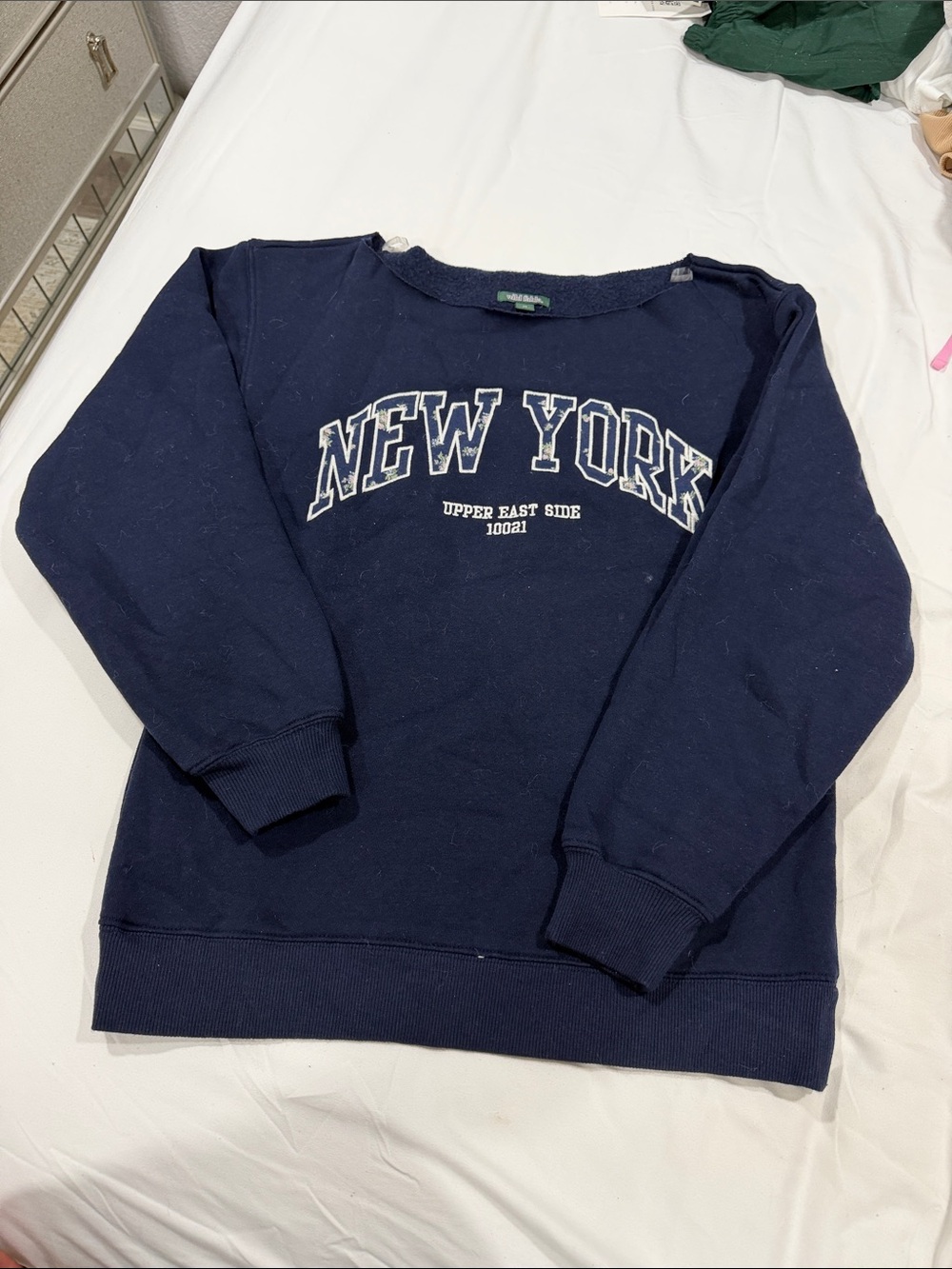 wild fable Navy NEW YORK Crew Sweatshirt